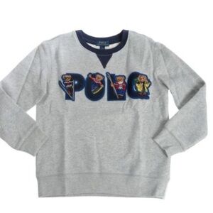 Polo Ralph Lauren Ski Bear Fleece Sweatshirt size M 10-12
